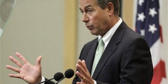 Tuesday: House Minority Leader John Boehner speaks on jobs and the economy at the City Club of Cleveland. (AP Photo)