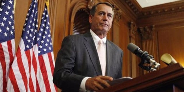 House Republican Leader John Boehner speaks at a ceremony June 16 on Capitol Hill in Washington. (AP Photo)