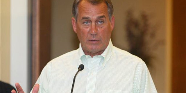 House Speaker John Boehner talks about jobs in West Chester, Ohio, Sept. 2.