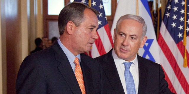This May 24, 2011 file photo shows Israeli Prime Minister Benjamin Netanyahu with House Speaker John Boehner on Capitol Hill in Washington.