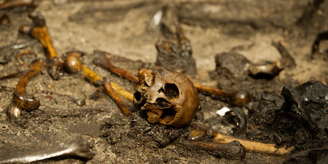 Researchers believe there are as many as 380 individuals buried at the site.