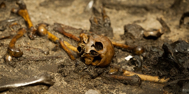 Researchers believe there are as many as 380 individuals buried at the site.
