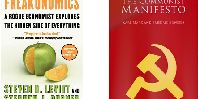 'Freakonomincs' and 'The Communist Manifesto' are two of the controversial books chosen for college summer reading options. (Amazon)