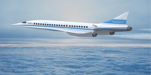 At Mach 2.2, the supersonic jet could fly between New York City and London in 3 hours and 15 minutes.
