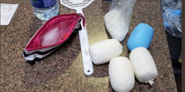 U.S. Customs and Border Protection agents found nearly 2 pounds of methamphetamine in a stuffed toy dog.