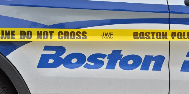 A Boston police cruiser.