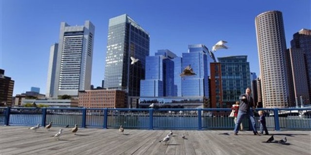 Shown in this Oct. 9, 2010, photo is the Fort Point Channel harborwalk by the Boston Harbor.