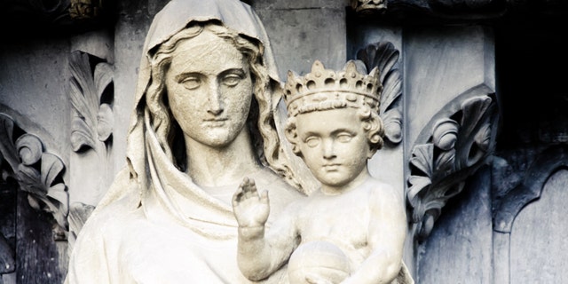 A retooled statue of baby Jesus is turning heads for all the wrong reasons.