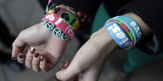 The bracelets were deemed offensive by the Easton, Pa., school district, but two court rulings found they were protected speech. (AP)