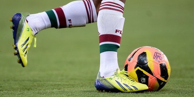 RIO DE JANEIRO, BRAZIL - OCTOBER 27: Detail of Fluminense boot shoes during a match between Fluminense and Vitoria as part of Brazilian Serie A 2013 at Aterro do Flamengo on October 27, 2013 in Rio de Janeiro, Brazil. (Photo by Buda Mendes/Getty Images)