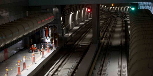 Odebrecht personnel work on the Line 4 of the subway that is under construction in Rio de Janeiro, Brazil.