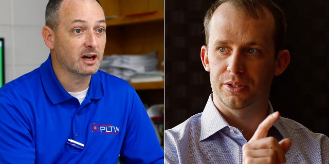 Travis Brenda, left, defeated Kentucky House Majority Leader Jonathan Shell in Tuesday's primary election.