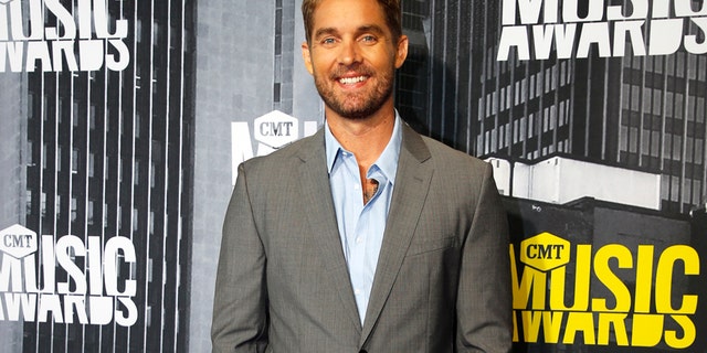 Brett Young arrives at the 2017 CMT Music Awards in Nashville, Tennessee, on June 7, 2017.