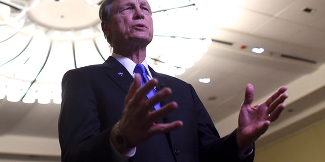 U.S. Representative Brian Babin is interviewed during the 2017 "Congress of Tomorrow" Joint Republican Issues Conference in Philadelphia, Pennsylvania, U.S. January 25, 2017. REUTERS/Mark Makela - RTSXDVE