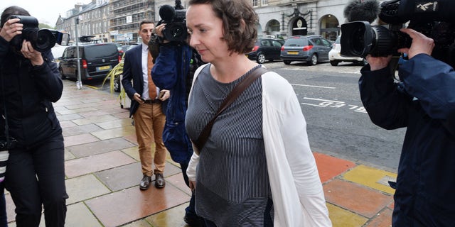 Pauline Cafferkey, the nurse who survived Ebola, arrives to face a misconduct panel on Wednesday in Edinburgh, Scotland.