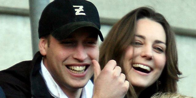 Britain's Prince William and Kate Middleton, watch the England against Italy Six Nations rugby match at Twickenham stadium in London, in this Saturday Feb. 10, 2007 file photo. According to an announcement by Clarence House in London, Tuesday Nov. 16, 2010, the couple are to wed in 2011, Further details about the wedding day will be announced in due course.