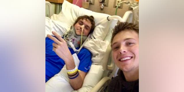 Meister (left) is also a brain cancer survivor.
