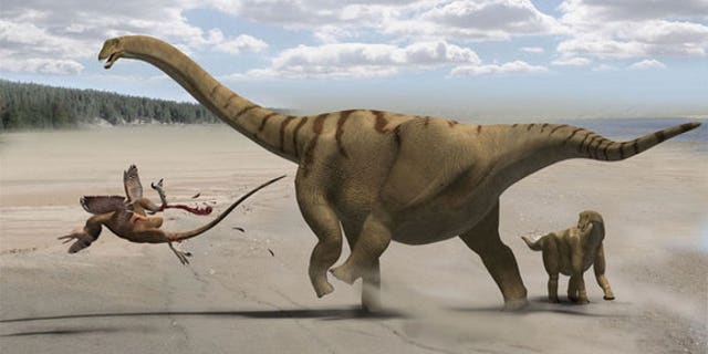 dinosaur with a really long neck