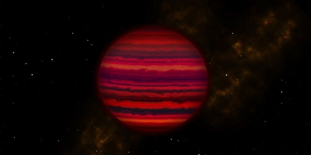 Artist's illustration of how the nearby brown dwarf WISE 0855 might appear if viewed close-up in infrared light.