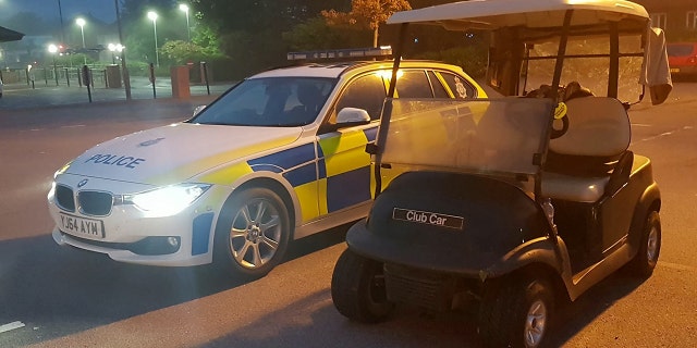 Police believe the golf cart was stolen from a club less than a mile away from the McDonald's.