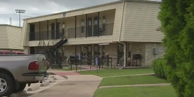 Video images shows the Crestmoor Park South Apartments in Burleson, Texas, where a toddler died after being left in a hot car for hours.