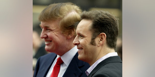 Donald Trump and Mark Burnett at NBC's announcement of it's 2003-2004 program schedule in New York, May 12, 2003.