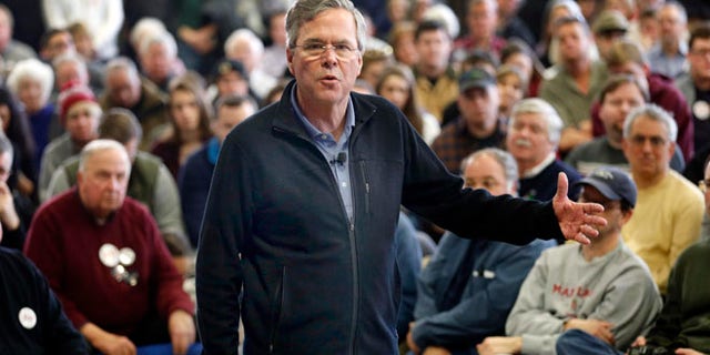 Feb. 6, 2016: Republican presidential candidate former Florida Gov. Jeb Bush at a campaign stop in Bedford, N.H. (AP)