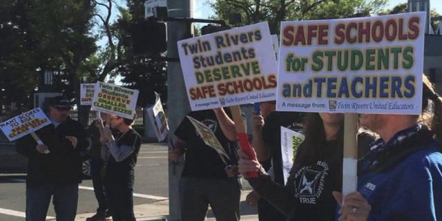 Many of the teachers are arguing for smaller class sizes and bigger pay raises.
