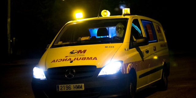 A paramedic in a protective suit drives an ambulance on his arrival at the Carlos III Hospital in Madrid, Spain, Friday, Oct. 17, 2014. A Spanish priest who arrived last week from Liberia have been admitted to a hospital for observation bringing to three the number of admitted on the past 24 hours. An Air France plane was isolated at Madrid's airport on Thursday because of a suspected Ebola case after a passenger was reported to have a fever and shivers, officials said. The passenger, who had traveled from Lagos, Nigeria, was taken by ambulance to an unspecified hospital in Madrid but the rest of the passengers were allowed to leave the plane as normal, Air France said in a statement. (AP Photo/Daniel Ochoa de Olza)