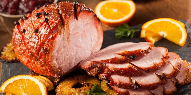 Traditional Sliced Honey Glazed Ham Ready for the Holidays