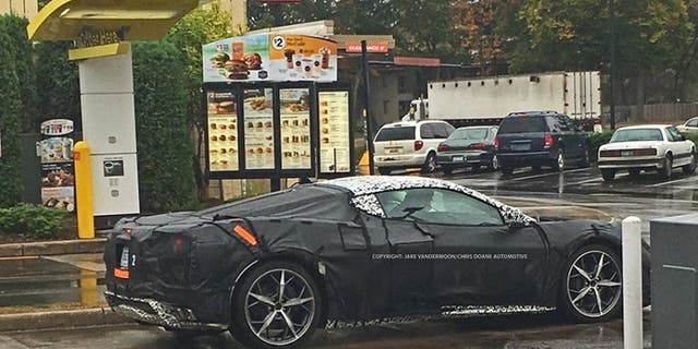 A prototype of the suspected mid-engine Corvette was spotted making a McDonald's run last fall.