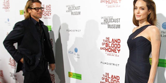 Brad Pitt and Angelina Jolie at the premiere of 'In the Land of Blood and Honey.'
