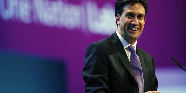 Party leader Ed Miliband attends the Labour party conference in Brighton on September 25, 2013