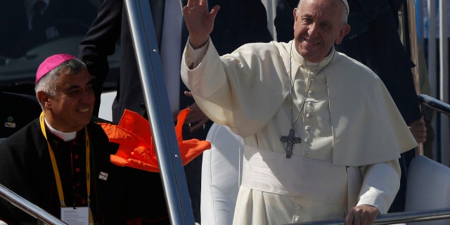 Pope Francis celebrating Mass in Iquique, Chile, on Thursday.