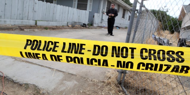 ANTIOCH, CA - AUGUST 28: Yellow police tape is stretched across the front of the home of alleged kidnapper Phillip Garrido as they search the property August 28, 2009 in Antioch, California. Jaycee Lee Dugard was allegedly kidnapped by Phillip Garrido nearly two decades ago and was forced to live in tents and sheds behind Garrido's home with two of her children that were fathered by Garrido. Pittsburg police are also searching Garrido's home for evidence linking him to the murders of prostitutes in the 1990's. (Photo by Justin Sullivan/Getty Images)