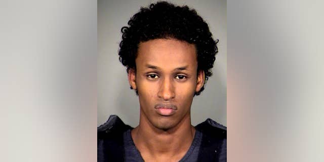 FILE -This Nov. 27, 2010, file photo provided by the Multnomah County Sheriff's Office shows Mohamed Mohamud. Convicted of trying to detonate a bomb at a tree-lighting ceremony in Portland, Ore., Nov. 26, 2010, Mohamud is seeking a new trial. An Appeals Court will hear oral arguments in Portland, Ore., Wednesday, July 6, 2016, one argument which is a challenge to warrantless surveillance. (AP Photo/Multnomah County Sheriff's Office, File)