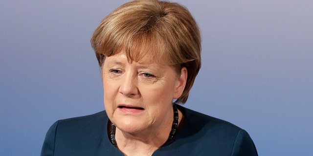 Feb. 18, 2017: German Chancellor Angela Merkel speaks in Munich, Germany. 