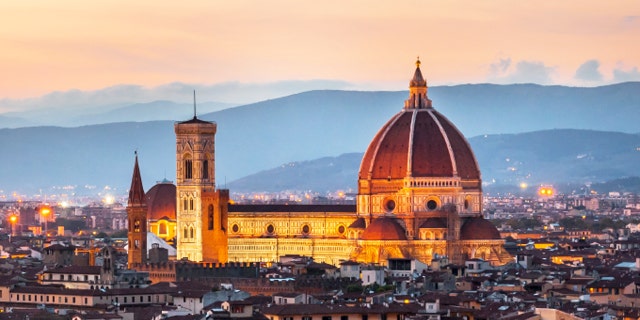 Cathedral of Santa Maria del Fiore (Duomo) at dusk, Florence, Italy