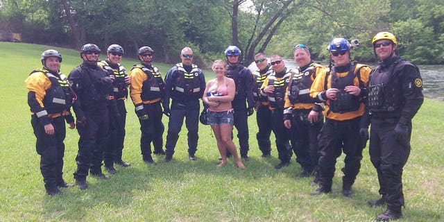The NYPD was training at the river in North Carolina before the rescue.