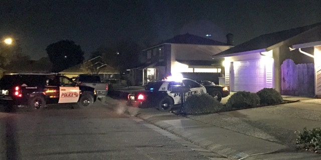 Jan. 1, 2015: Modesto, Calif., Police Department shows the scene where a man fatally shot his wife, two grown children before taking his own life at their Modesto home on New Year's Day, police said