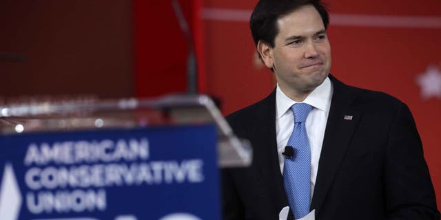 NATIONAL HARBOR, MD - FEBRUARY 27: U.S. Sen. Marco Rubio (R-FL) arrives to address the 42nd annual Conservative Political Action Conference (CPAC) February 27, 2015 in National Harbor, Maryland. Conservative activists attended the annual political conference to discuss their agenda. (Photo by Alex Wong/Getty Images)