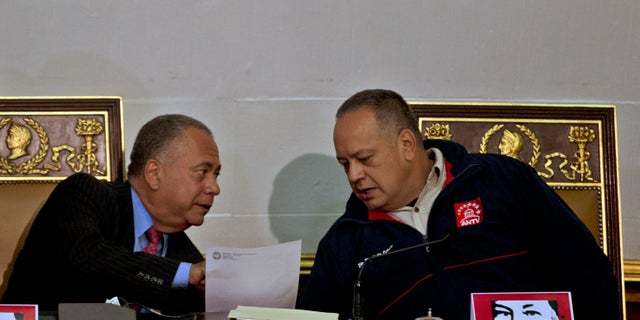 National Assembly's President Diosdado Cabello and first Vice President Elvis Amoroso.