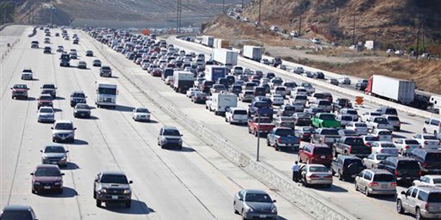 Shown here is California's Interstate 5 near Los Angeles on July 23. (AP Photo)