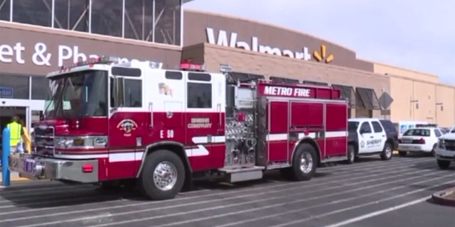 Police arrested a man after he started a fire in a California Walmart.