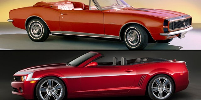 First and fifth generation Chevrolet Camaro Convertibles