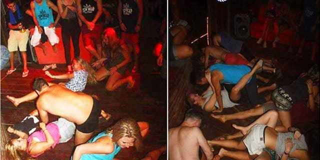 A group of unidentified foreigners was accused of "dancing pornographically" at a party in Siem Reap town, near Cambodia's famed Angkor Wat temple complex.