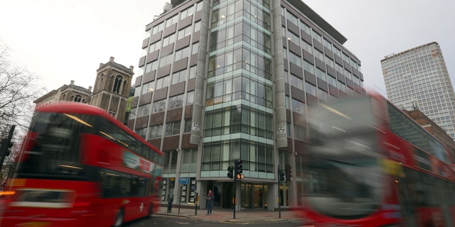 The office of Cambridge Analytica, which is embroiled in a scandal involving the data of 50 million Facebook users, is seen in London.