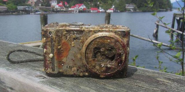 Two Canadian university students were out on a research dive earlier this month when they stumbled across the camera on the sea floor.
