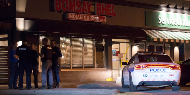 Canadian police say an explosion set off deliberately in a restaurant has wounded a number of people.