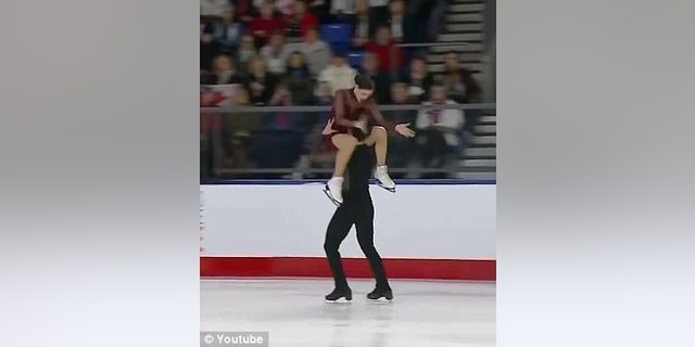 Tessa Virtue and Scott Moir of Canada compete at the Canadian Skating Nationals.